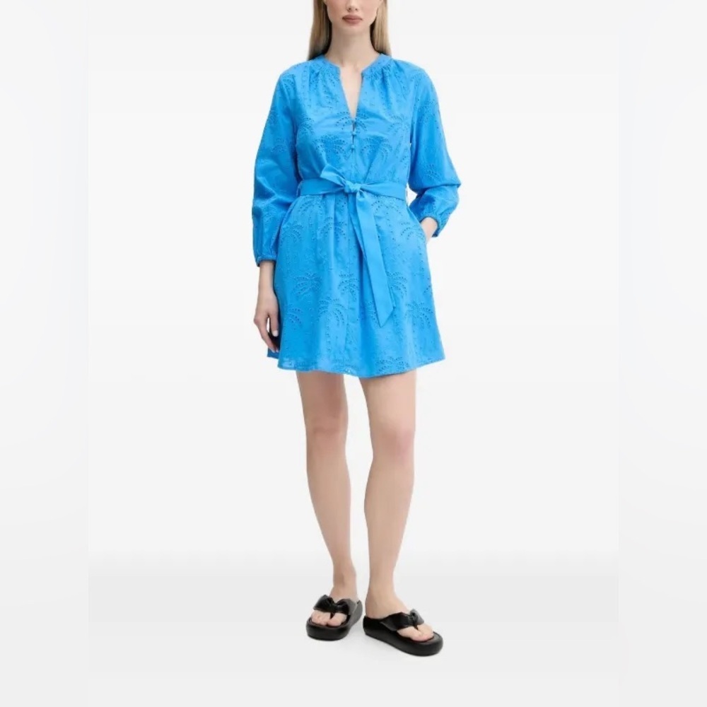 Desigual NWT Blue Eyelet Dress
